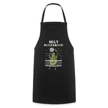 Holy Blockamole Volleyball Avocado - Kochschürze - Schwarz - Vorne - AI Model Male 185 dark (185cm)