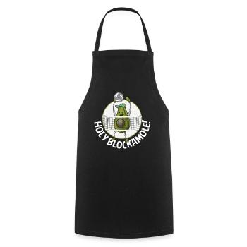 Holy Blockamole Volleyball Avocado - Kochschürze - Schwarz - Vorne - AI Model Male 185 dark (185cm)