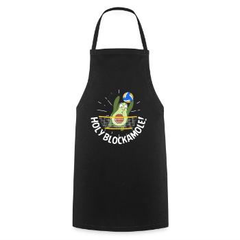 Holy Blockamole Volleyball Avocado - Kochschürze - Schwarz - Vorne - AI Model Male 185 dark (185cm)