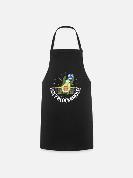 Holy Blockamole Volleyball Avocado - Kochschürze - Schwarz