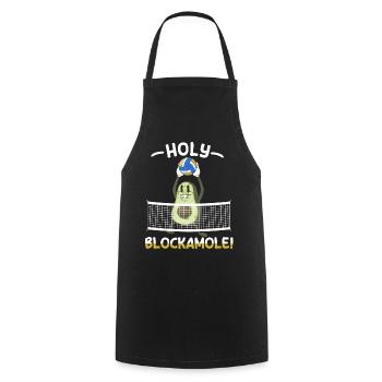 Holy Blockamole Volleyball Avocado - Kochschürze - Schwarz - Vorne - AI Model Male 185 dark (185cm)