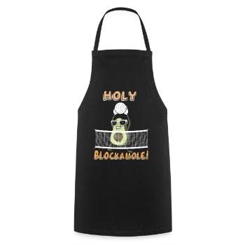 Holy Blockamole Volleyball Avocado - Kochschürze - Schwarz - Vorne - AI Model Male 185 dark (185cm)