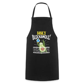 Holy Blockamole Volleyball Avocado - Kochschürze - Schwarz - Vorne - AI Model Male 185 dark (185cm)