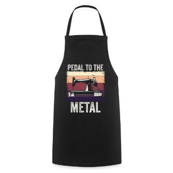 Pedal Zur Metallnähmaschine Quilten Frauen - Kochschürze - Schwarz - Vorne - AI Model Male 185 dark (185cm)