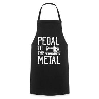 Pedal Zur Metallnähmaschine Quilten Frauen - Kochschürze - Schwarz - Vorne - AI Model Male 185 dark (185cm)