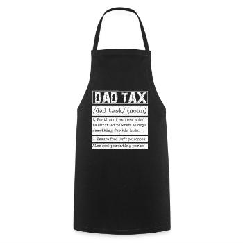 Vintage Dad Tax Definition Men Funny Father’s Day - Tablier de cuisine - noir - Devant - AI Model Male 185 dark (185cm)