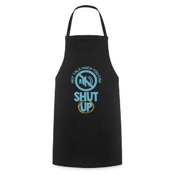 Pourquoi parler quand vous pouvez vous taire - Tablier de cuisine - noir - Devant - AI Model Male 185 dark (185cm)