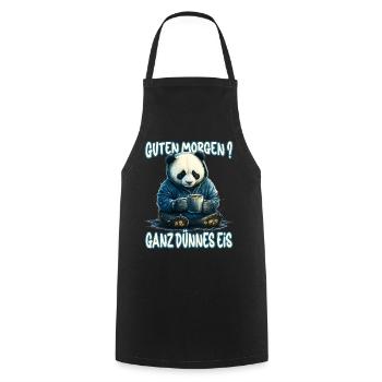 Ganz Dünnes Eis Morgenmuffel Panda Bär Kaffee - Kochschürze - Schwarz - Vorne - AI Model Male 185 dark (185cm)