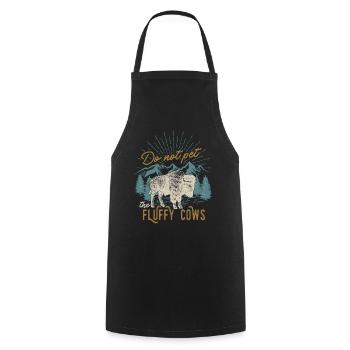 Ne caressez pas les vaches moelleuses - Tablier de cuisine - noir - Devant - AI Model Male 185 dark (185cm)