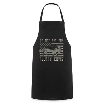 Ne caressez pas les vaches moelleuses - Tablier de cuisine - noir - Devant - AI Model Male 185 dark (185cm)
