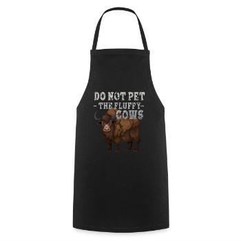 Ne caressez pas les vaches moelleuses - Tablier de cuisine - noir - Devant - AI Model Male 185 dark (185cm)