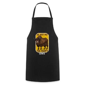 Ne caressez pas les vaches moelleuses - Tablier de cuisine - noir - Devant - AI Model Male 185 dark (185cm)