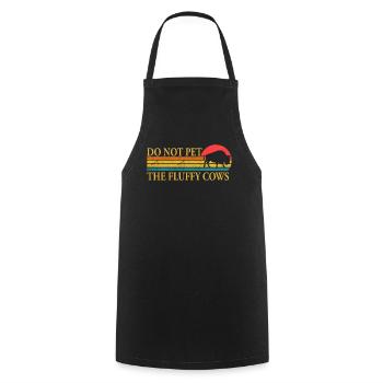 Ne caressez pas les vaches moelleuses - Tablier de cuisine - noir - Devant - AI Model Male 185 dark (185cm)