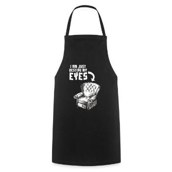 I'm Not Sleeping I'm Just Resting My Eyes - Cooking Apron - black - Front - AI Model Male 185 dark (185cm)
