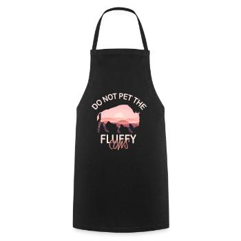 Ne caressez pas les vaches moelleuses - Tablier de cuisine - noir - Devant - AI Model Male 185 dark (185cm)