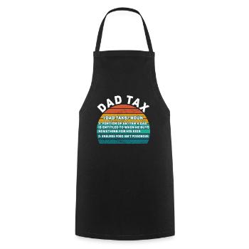 Vintage Dad Tax Definition Men Funny Father’s Day - Tablier de cuisine - noir - Devant - AI Model Male 185 dark (185cm)