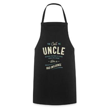 The Call Me Uncle Because Partner in Crime - Cooking Apron - black - Front - AI Model Male 185 dark (185cm)