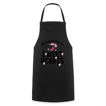 My Class Is Full Of Sweethearts - Cooking Apron - black - Front - AI Model Male 185 dark (185cm)