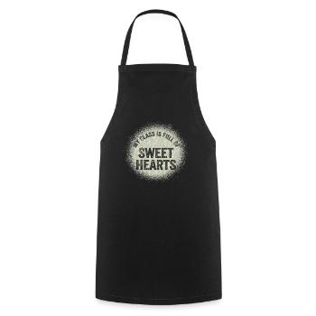 My Class Is Full Of Sweethearts - Cooking Apron - black - Front - AI Model Male 185 dark (185cm)