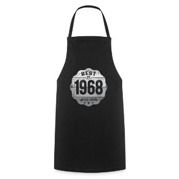 1968 Birthday 55 Years Old - Cooking Apron - black - Front - AI Model Male 185 dark (185cm)