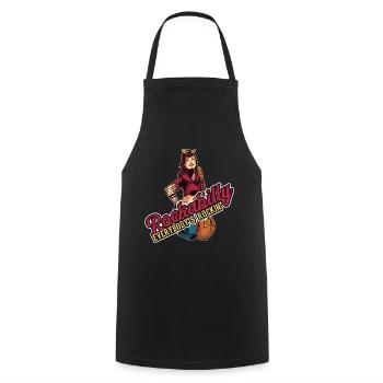 Rockabilly Rocknroll Music Rock Hardrock - Cooking Apron - black - Front - AI Model Male 185 dark (185cm)