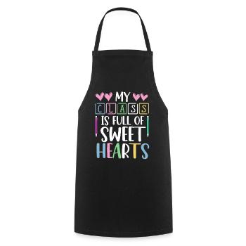 My Class Is Full Of Sweethearts - Cooking Apron - black - Front - AI Model Male 185 dark (185cm)