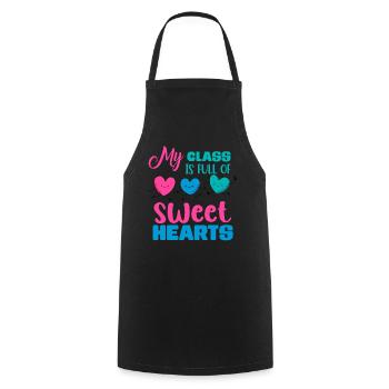 My Class Is Full Of Sweethearts - Cooking Apron - black - Front - AI Model Male 185 dark (185cm)