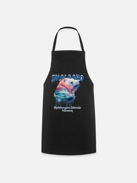 Svalbard Norway Spitsbergen Polar Polar Bear - Cooking Apron - black