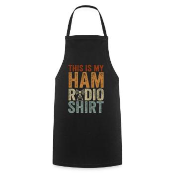 This Is My Ham Radio - Cooking Apron - black - Front - AI Model Male 185 dark (185cm)