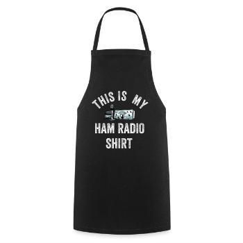 This Is My Ham Radio - Cooking Apron - black - Front - AI Model Male 185 dark (185cm)