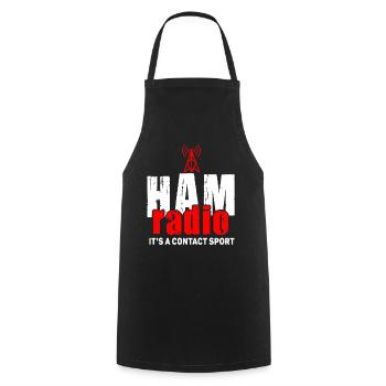 Ham Radio It's A Contact Sport - Cooking Apron - black - Front - AI Model Male 185 dark (185cm)