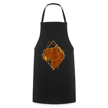 Saber-toothed tiger - Cooking Apron - black - Front - AI Model Male 185 dark (185cm)