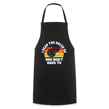 I Read The Rules So You Dont Have To - Cooking Apron - black - Front - AI Model Male 185 dark (185cm)