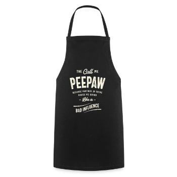 Nenn mich Peepaw, nicht Partner in Crime - Ein Vater-Witz - Kochschürze - Schwarz - Vorne - AI Model Male 185 dark (185cm)