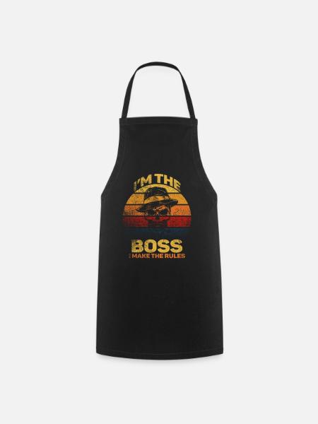 Ich bin der Boss, ich mache die Regeln - Kochschürze - Schwarz