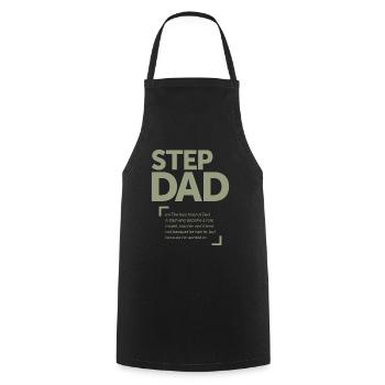 Step Dad - The Best Kind of Dad - Father's Day - Cooking Apron - black - Front - AI Model Male 185 dark (185cm)