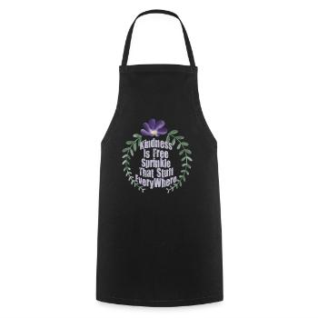 La gentillesse est gratuite, saupoudrez ce truc partout - Tablier de cuisine - noir - Devant - AI Model Male 185 dark (185cm)