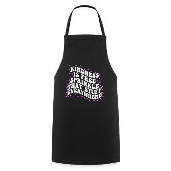 La gentillesse est gratuite, saupoudrez ce truc partout - Tablier de cuisine - noir - Devant - AI Model Male 185 dark (185cm)