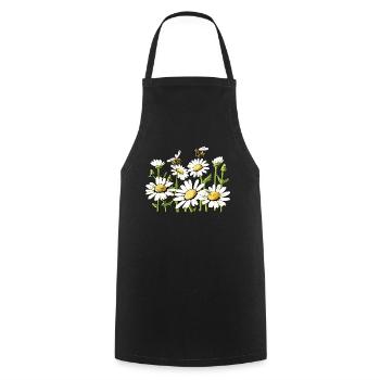 Marguerites Daisy Summer Daisies Flower Garden - Cooking Apron - black - Front - AI Model Male 185 dark (185cm)