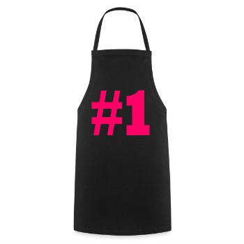 #1 - Cooking Apron - black - Front - AI Model Male 185 dark (185cm)