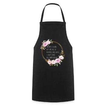 Comme une femme au foyer ninja - Tablier de cuisine - noir - Devant - AI Model Male 185 dark (185cm)