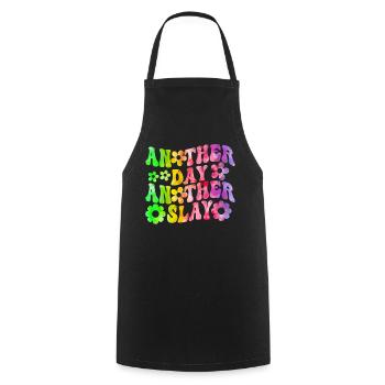 Another Day Another Slay Motivational - Cooking Apron - black - Front - AI Model Male 185 dark (185cm)