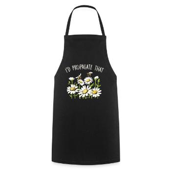 Marguerites Daisy Summer Daisies Flower Garden - Cooking Apron - black - Front - AI Model Male 185 dark (185cm)
