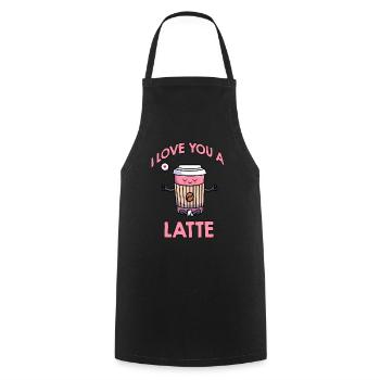 Ich liebe dich Eine Latte Pärchen Romanze - Kochschürze - Schwarz - Vorne - AI Model Male 185 dark (185cm)