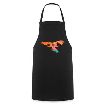 Fauconnerie Oiseau Faucon Chasse Fauconnier - Tablier de cuisine - noir - Devant - AI Model Male 185 dark (185cm)