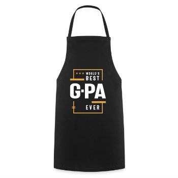 G-Pa: World's Best Ever - Father's Day - Cooking Apron - black - Front - AI Model Male 185 dark (185cm)