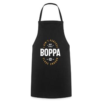 Boppa: Imperfectly Awesome - Father's Day - Cooking Apron - black - Front - AI Model Male 185 dark (185cm)