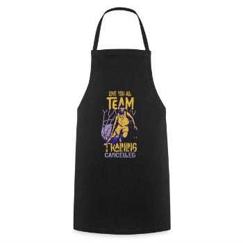 Je t’aime tout l’entraînement de l’équipe Basketball annulé - Tablier de cuisine - noir - Devant - AI Model Male 185 dark (185cm)