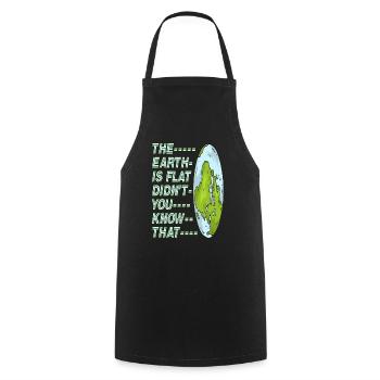 La terre est plate, vous ne le saviez pas ? - Tablier de cuisine - noir - Devant - AI Model Male 185 dark (185cm)