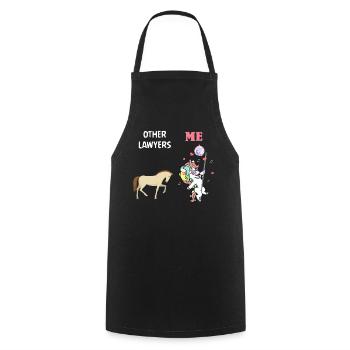 Other Lawyers Me Unicorn Horse - Cooking Apron - black - Front - AI Model Male 185 dark (185cm)